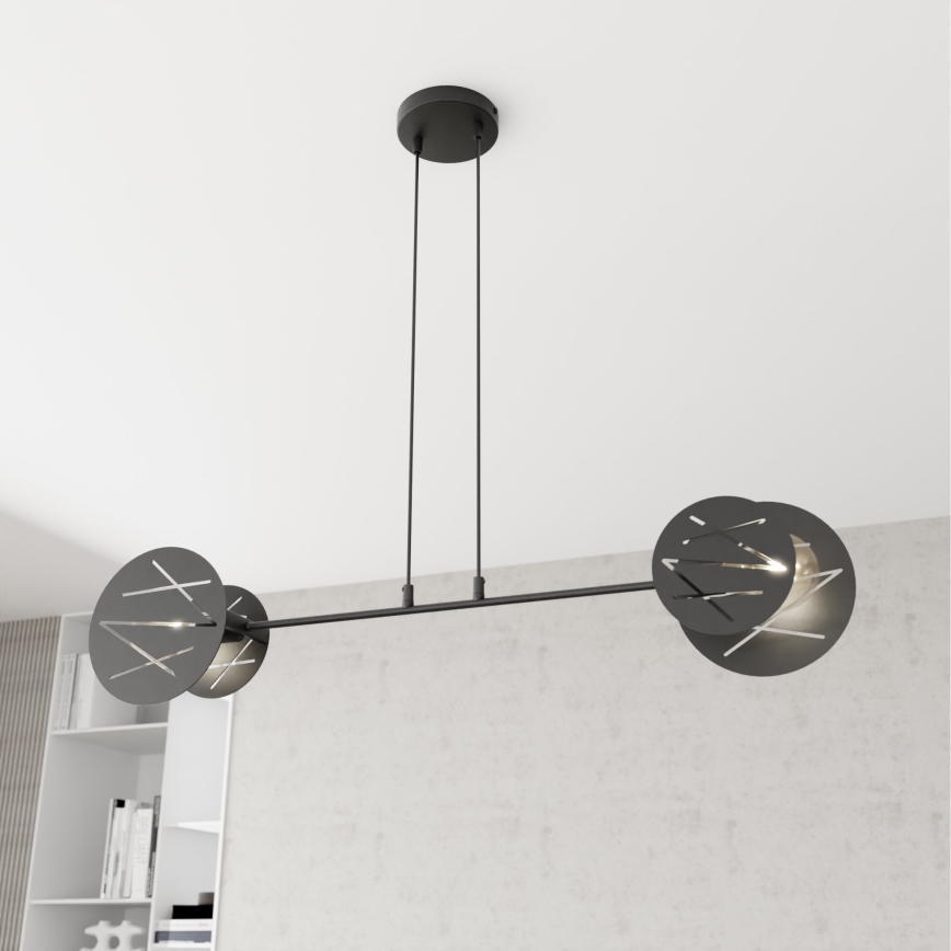 Luster na lanku XOTIC 2xE27/15W/230V čierna