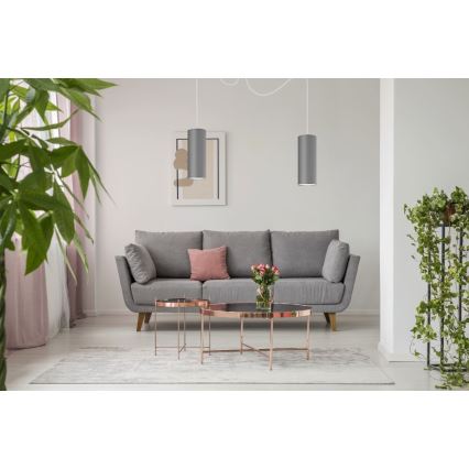 Luster na lanku ZIK 2xE27/40W/230V pavúk šedá