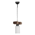 Luster na reťaz JASMIN 1xE27/40W/230V hnedá/biela