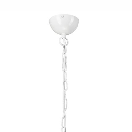Luster na reťazi 10xE27/60W/230V biely