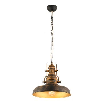 Luster na reťazi 1xE27/40W/230V bronzová