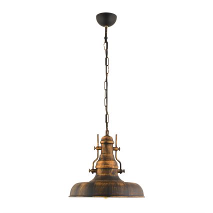 Luster na reťazi 1xE27/40W/230V bronzová