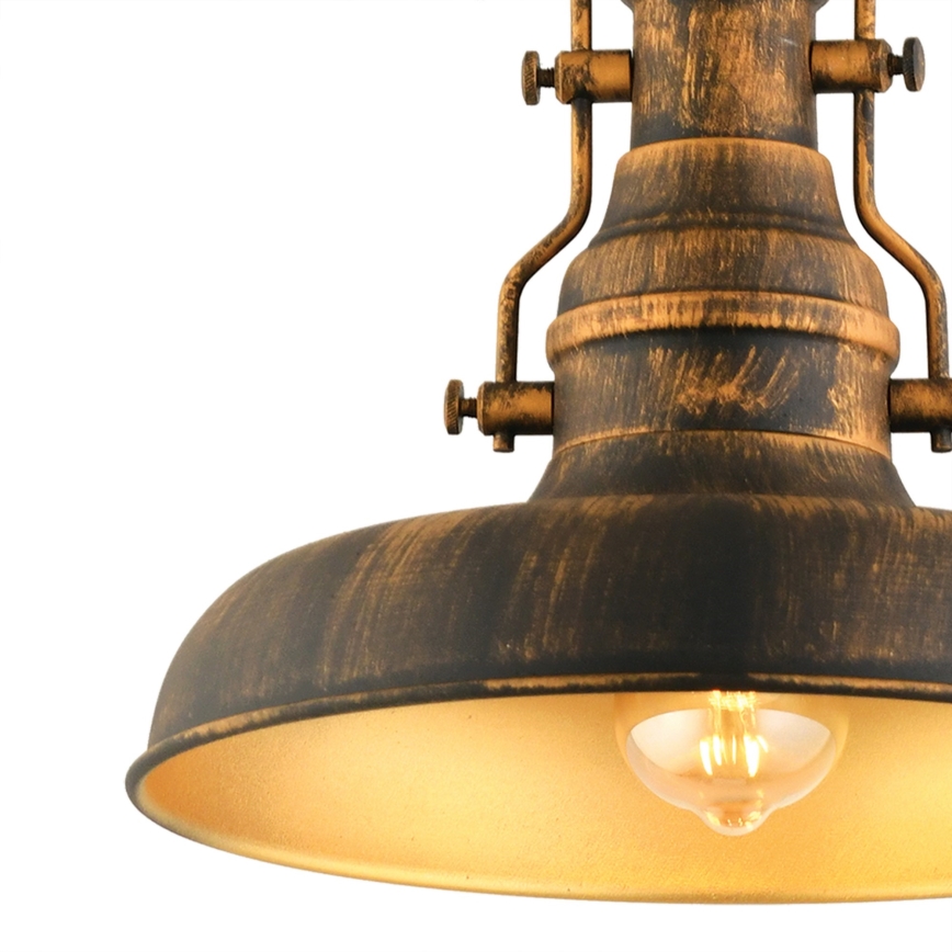 Luster na reťazi 1xE27/40W/230V bronzová