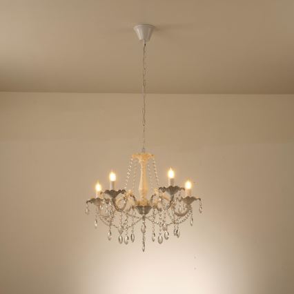 Luster na reťazi 5xE14/15W/230V