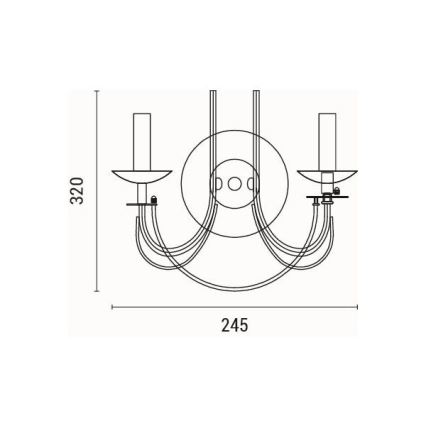 Luster na reťazi 5xE14/15W/230V