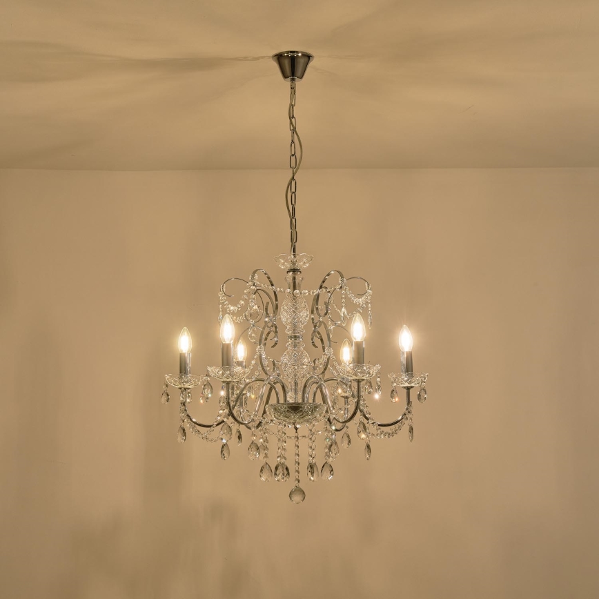 Luster na reťazi 6xE14/15W/230V