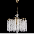 Luster na reťazi 6xE14/60W/230V pr. 46 cm zlatá