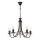 Luster na reťazi ANGELIKA 5xE14/10W/230V čierny