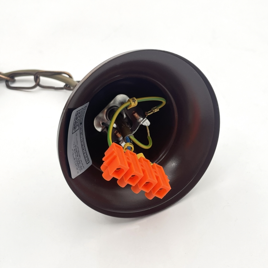 Luster na reťazi ANTON 3xE14/15W/230V bronzový