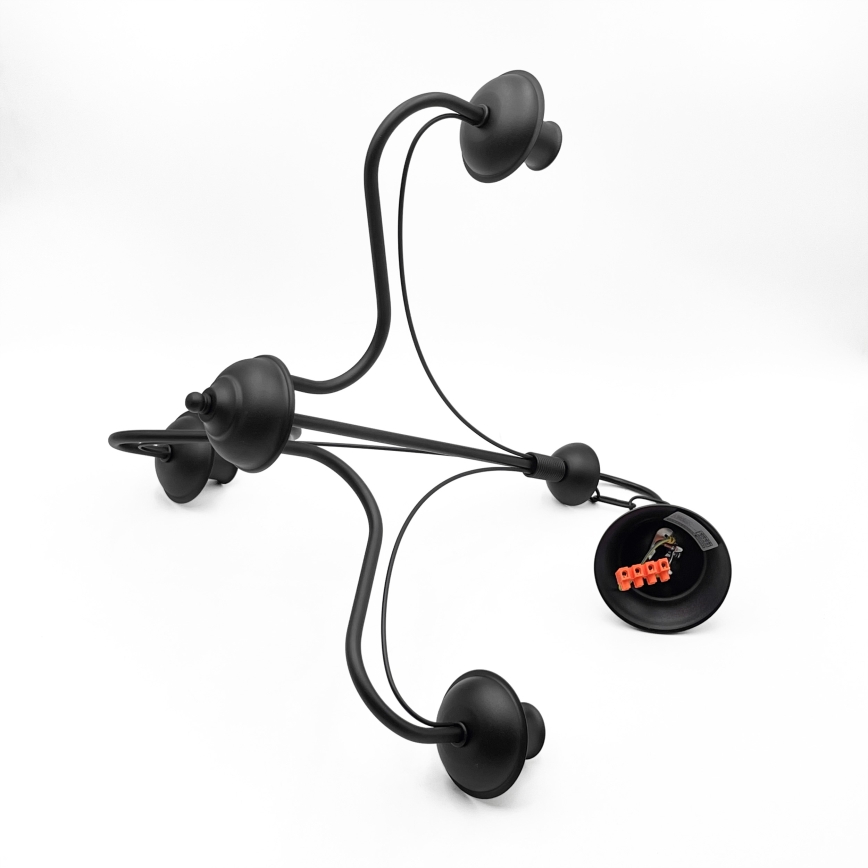 Luster na reťazi ANTON 3xE14/15W/230V čierny