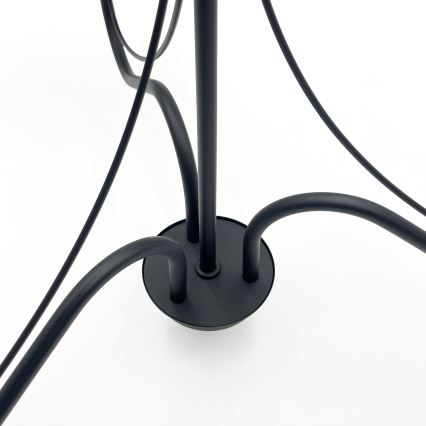 Luster na reťazi ANTON 3xE14/15W/230V čierny