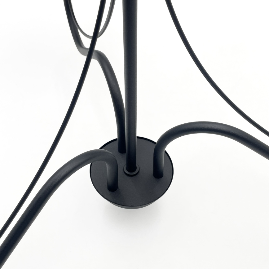 Luster na reťazi ANTON 3xE14/15W/230V čierny