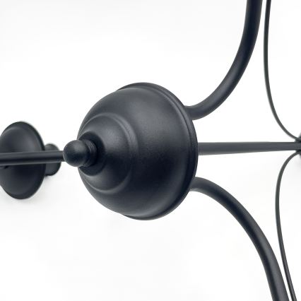 Luster na reťazi ANTON 3xE14/15W/230V čierny