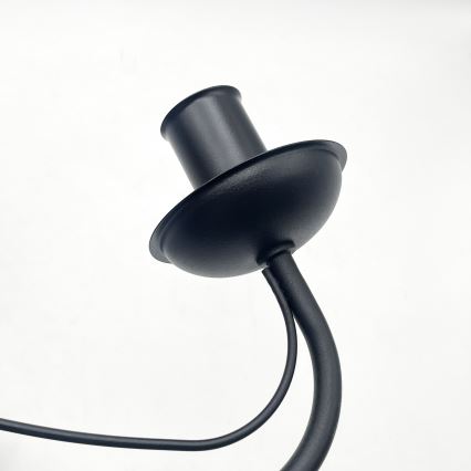 Luster na reťazi ANTON 3xE14/15W/230V čierny