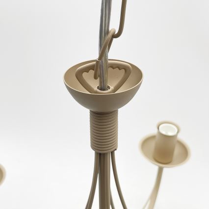 Luster na reťazi ANTON 5xE14/60W/230V béžový
