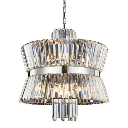 Luster na reťazi AURELIA 12xE14/40W/230V matný chróm