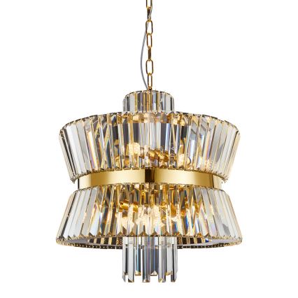 Luster na reťazi AURELIA 12xE14/40W/230V zlatá