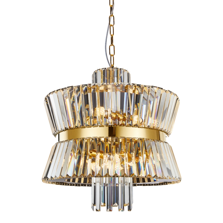 Luster na reťazi AURELIA 12xE14/40W/230V zlatá