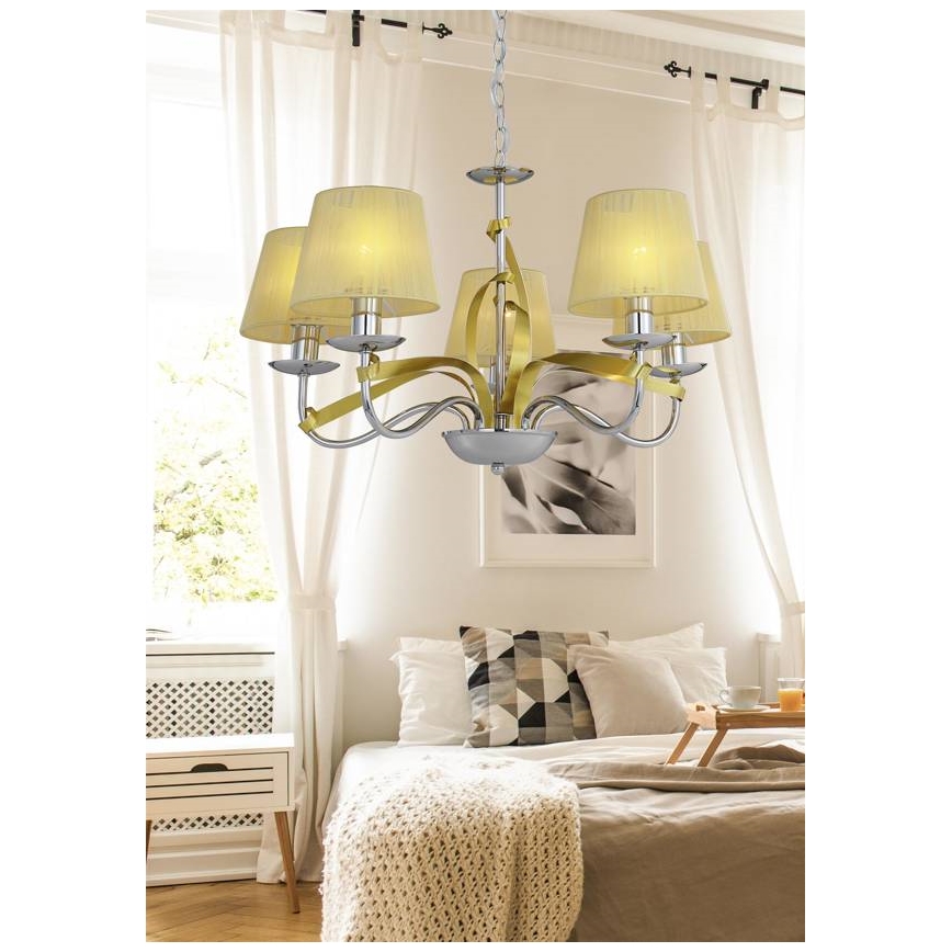 Luster na reťazi DIVA 5xE14/40W/230V