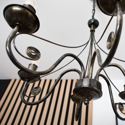 Luster na reťazi DONATO 6xE14/40W/230V