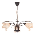 Luster na reťazi DUCATTI 3xE14/10W/230V bronzová