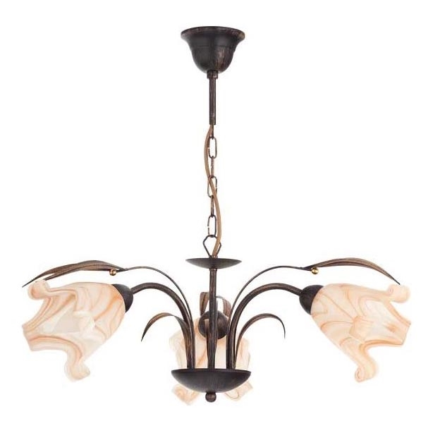 Luster na reťazi DUCATTI 3xE14/10W/230V bronzová