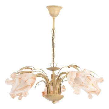 Luster na reťazi DUCATTI 5xE14/10W/230V zlatá