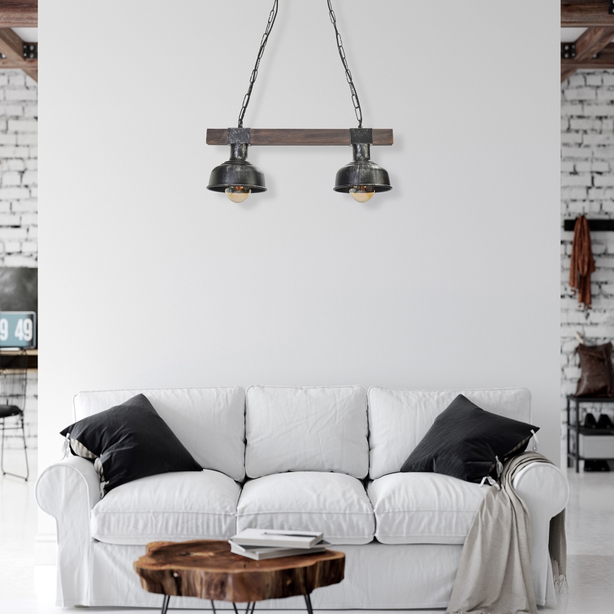 Luster na reťazi FARO 2xE27/60W/230V