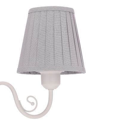 Luster na reťazi FIREZ 3xE27/40W/230V biela/šedá