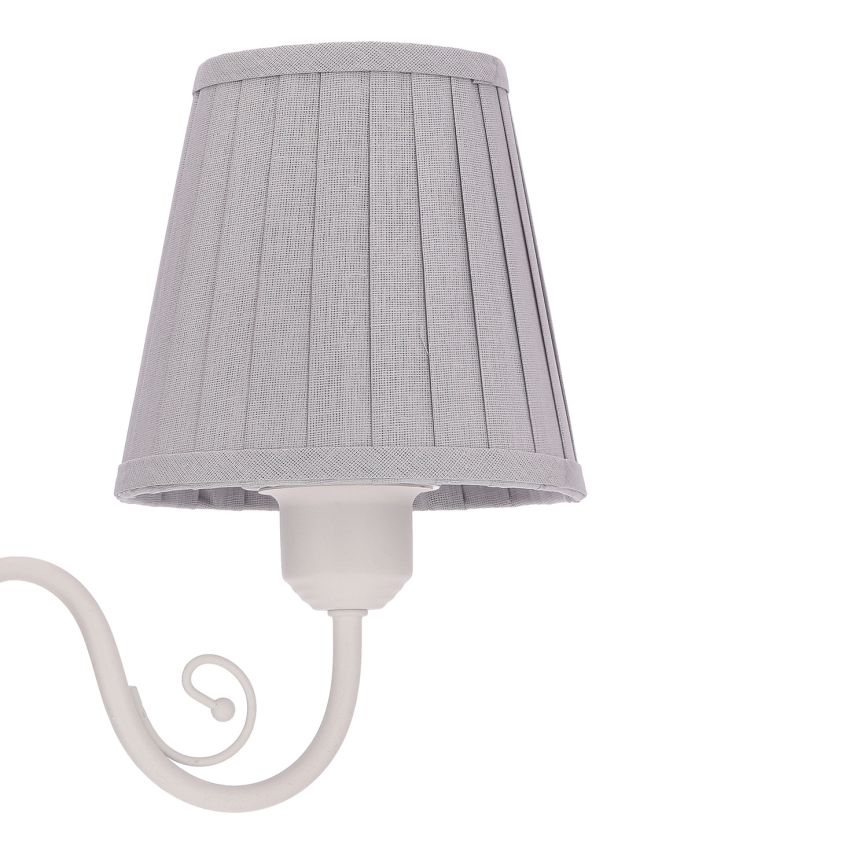 Luster na reťazi FIREZ 3xE27/40W/230V biela/šedá