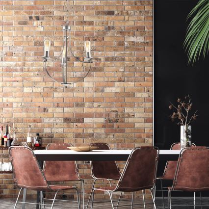 Luster na reťazi GINA 3xE27/60W/230V matný chróm