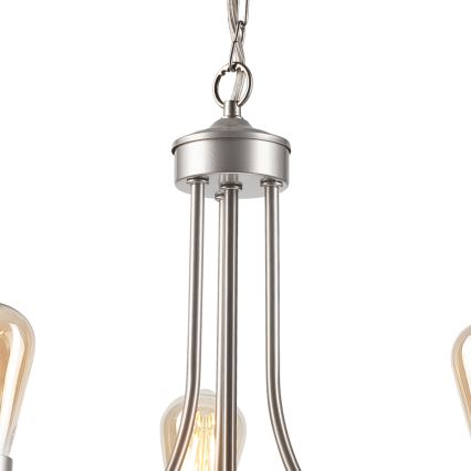 Luster na reťazi GINA 3xE27/60W/230V matný chróm