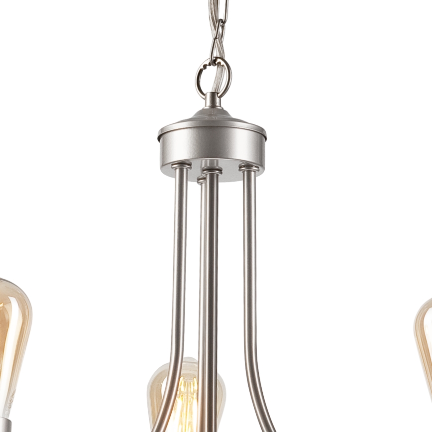 Luster na reťazi GINA 3xE27/60W/230V matný chróm