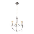 Luster na reťazi GINA 3xE27/60W/230V matný chróm