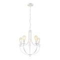 Luster na reťazi GINA 5xE27/60W/230V biela