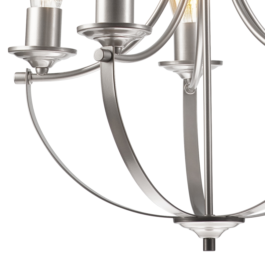 Luster na reťazi GINA 5xE27/60W/230V matný chróm