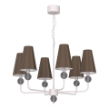 Luster na reťazi GRENADA 6xE14/15W/230V sivá