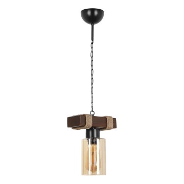 Luster na reťazi JASMIN 1xE27/40W/230V hnedá/béžová
