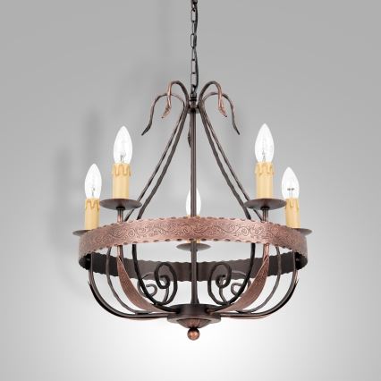 Luster na reťazi LOARA 5xE14/60W/230V