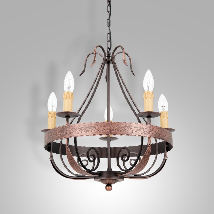 Luster na reťazi LOARA 5xE14/60W/230V
