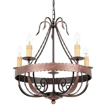 Luster na reťazi LOARA 5xE14/60W/230V