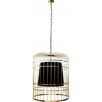 Luster na reťazi LONGIS 2xE27/60W/230V pr. 60 cm zlatá/čierna