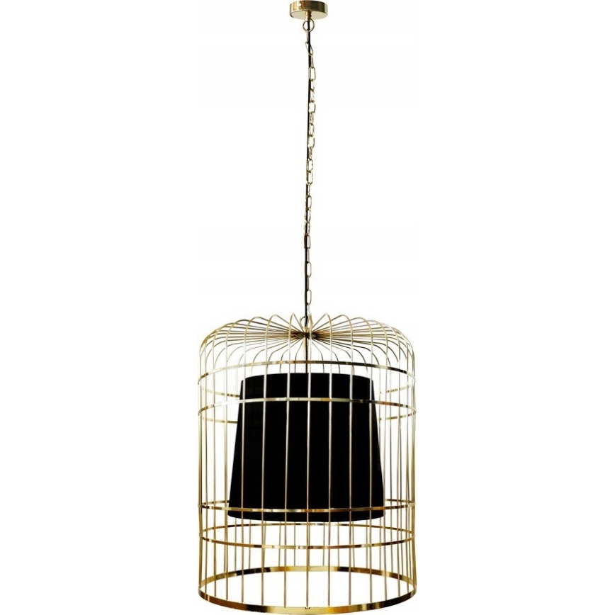Luster na reťazi LONGIS 2xE27/60W/230V pr. 60 cm zlatá/čierna