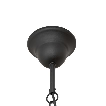 Luster na reťazi MALBO 8xE14/10W/230V čierny