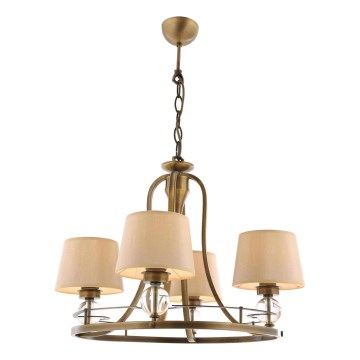 Luster na reťazi NARA 4xE27/40W/230V mosadz