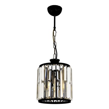 Luster na reťazi PUNE 1xE27/40W/230V čierny