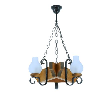 Luster na reťazi QUEEN 3xE14/40W/230V buk - FSC certifikované
