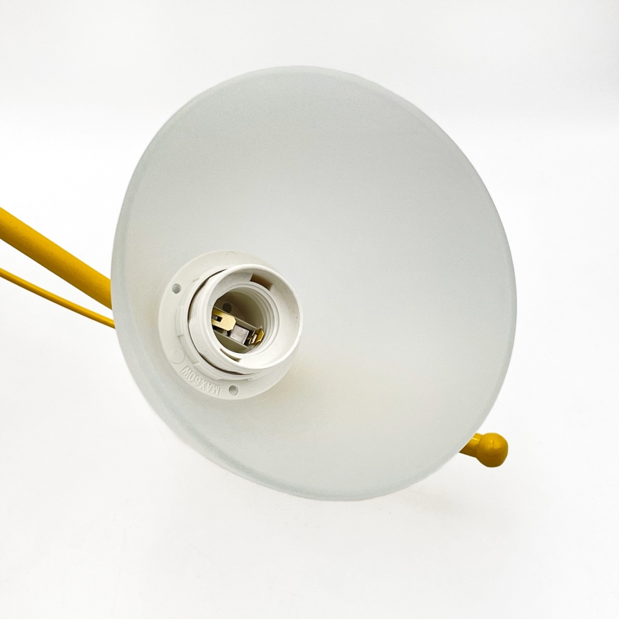 Luster na reťazi RETRO 5xE27/60W/230V biela/pestrofarebná