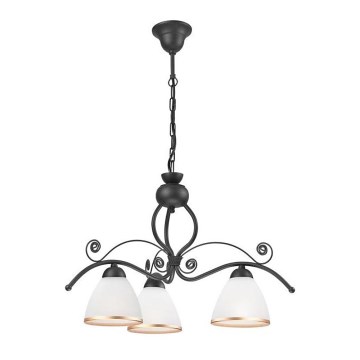 Luster na reťazi RETRO II 3xE27/60W/230V antracit Luster na reťazi RETRO II 3xE27/60W/230V antracit