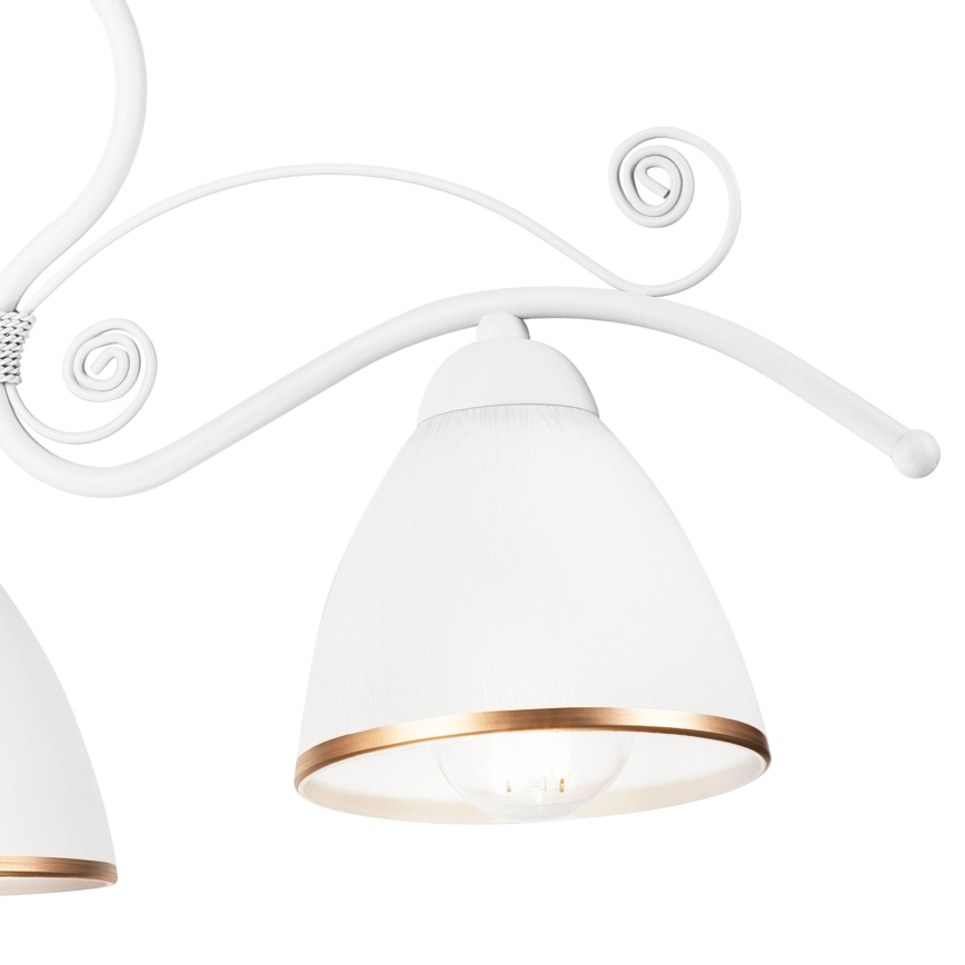 Luster na reťazi RETRO II 3xE27/60W/230V biela